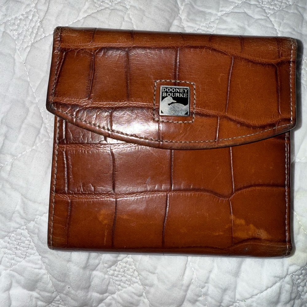 Dooney & Bourke Tan Croc-Embossed Wallet